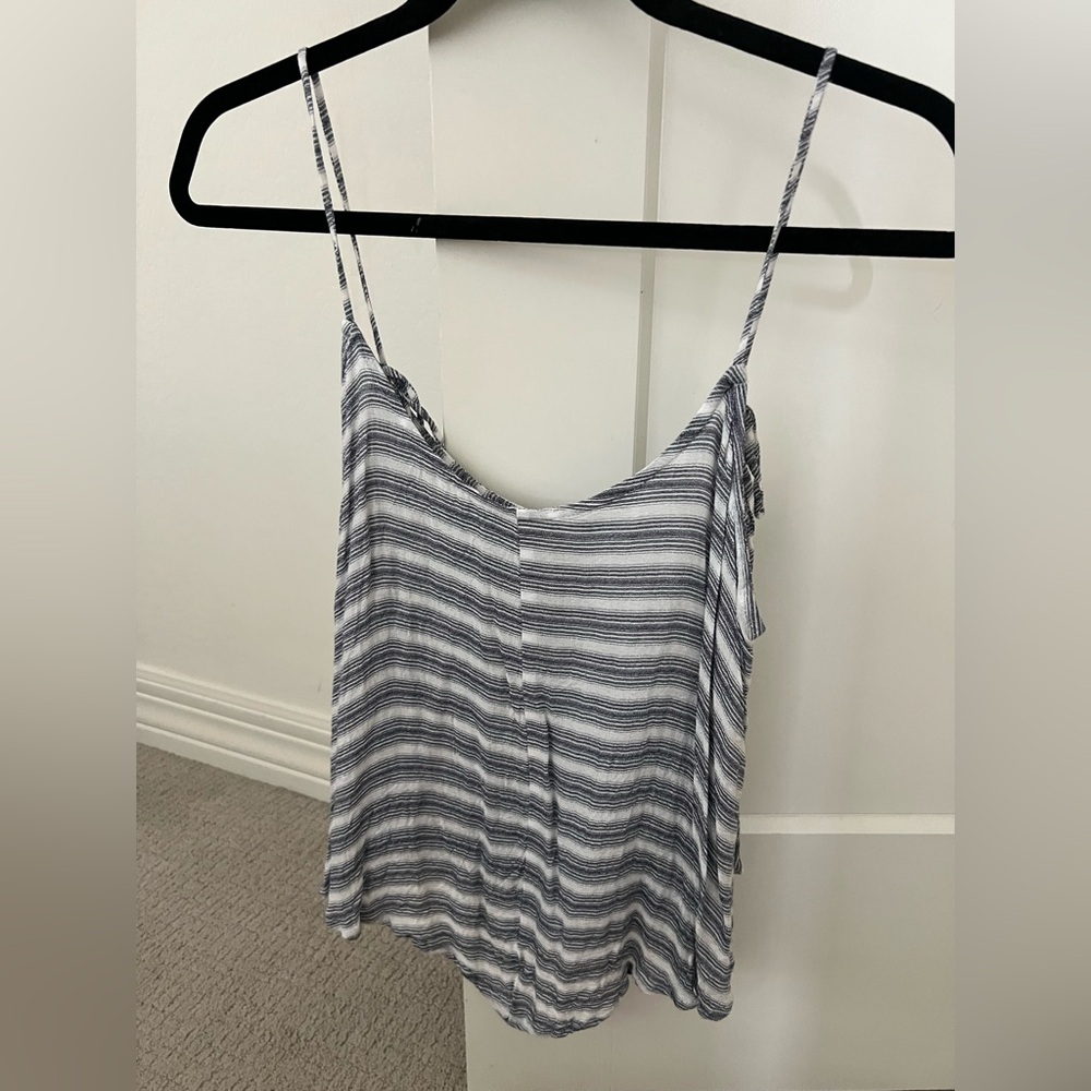 Free People Blue and White Striped Camisole